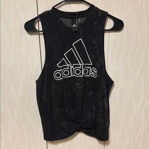 Adidas Black Muscle Tee Crop Relaxed